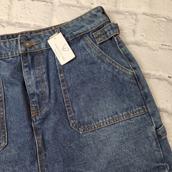 NWT Windsor Nature Good Day Buckle Detail Denim Skirt size Large - Picture 6 of 16